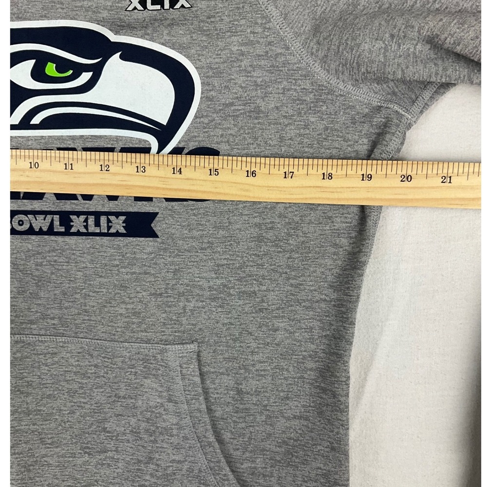 Nike Seattle Seahawks Super Bowl XLIX Therma-FIT Hoodie Grey Womens M - Picture 5 of 8